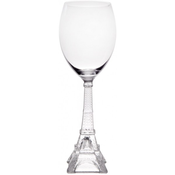Vintage Eiffel Tower 10oz White Wine Glass | Set of 4